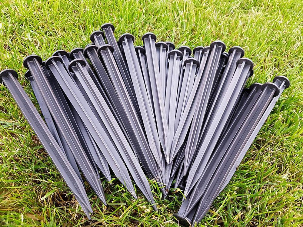 Zielona Aleja Bordure De Jardin En Plastique Flexible Noir 10 Metres Avec 50... 