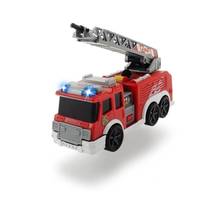 Camion De Pompier Miniature Dickie Fire Truck Roues Libres Lance A Incendie Son Et Lumiere