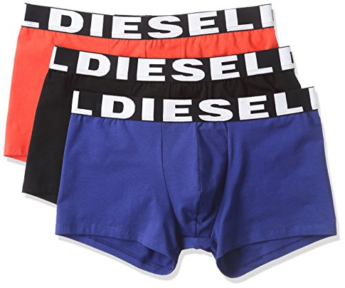 Diesel Lot De 3 Boxers Noir - Bleu - Orange S