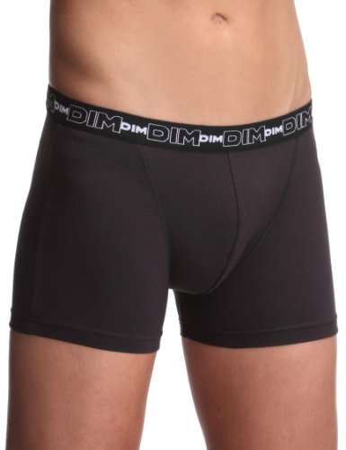 Dim Lot De 3 Boxers Coton Stretch Noir Gris Blanc S