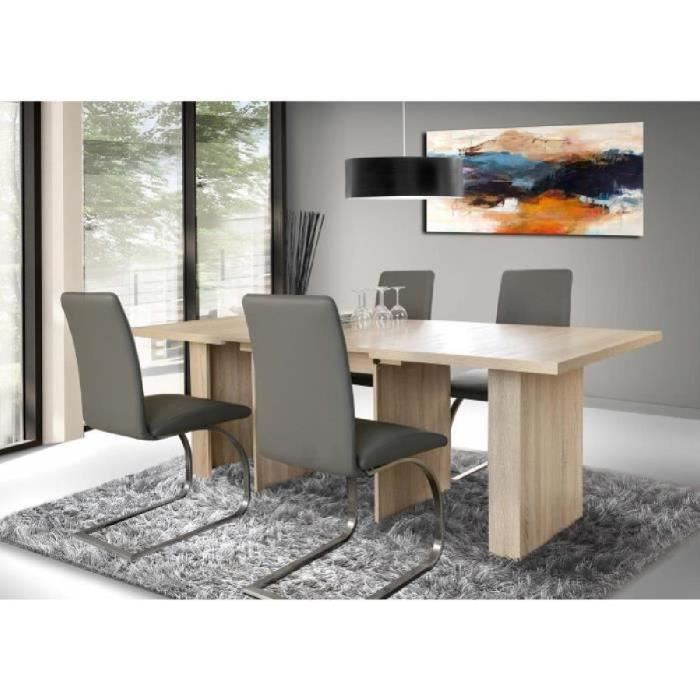 Dining Table A Manger Extensible De 6 A 12 Personnes Style Contemporain Decor Chene Sonoma - L 140-273 X L 90 Cm