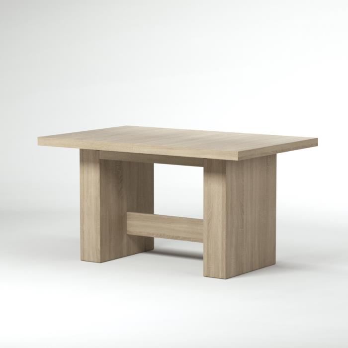 Dining Table A Manger Extensible De 6 A 12 Personnes Style Contemporain Decor Chene Sonoma - L 140-273 X L 90 Cm