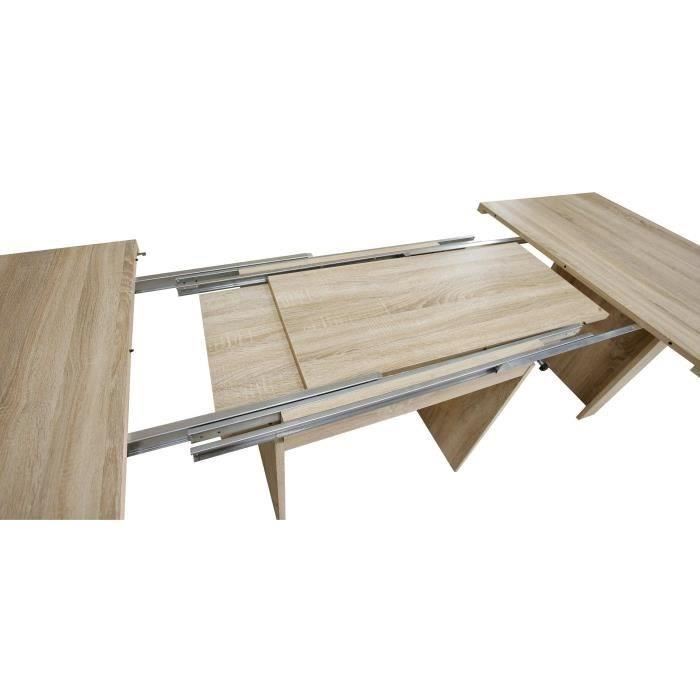 Dining Table A Manger Extensible De 6 A 12 Personnes Style Contemporain Decor Chene Sonoma - L 140-273 X L 90 Cm