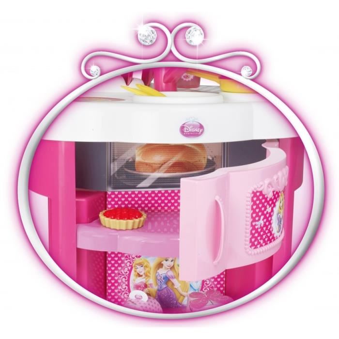 Dinette - Smoby - Cuisine Disney Princess - 22 Accessoires - Rose Blanc Jaune
