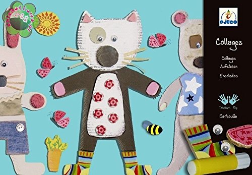 Kit De Collage Pour Enfants De 3 A 6 Ans - Djeco - Vert - Activite Manuelle Creative