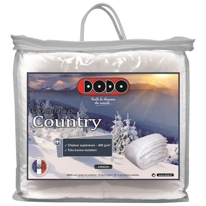 Couette Chaude 400grma² Dodo Country 240 X 260 Cm Blanc