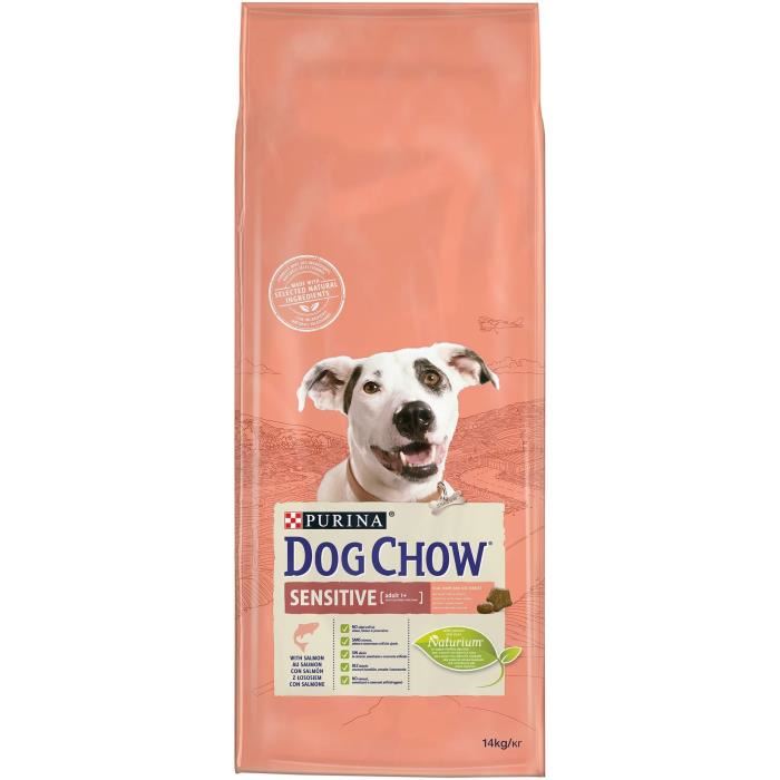 Dog Chow Chien Sensitive Avec Du Saumon - 14 Kg - Croquettes Pour Chien Adulte
