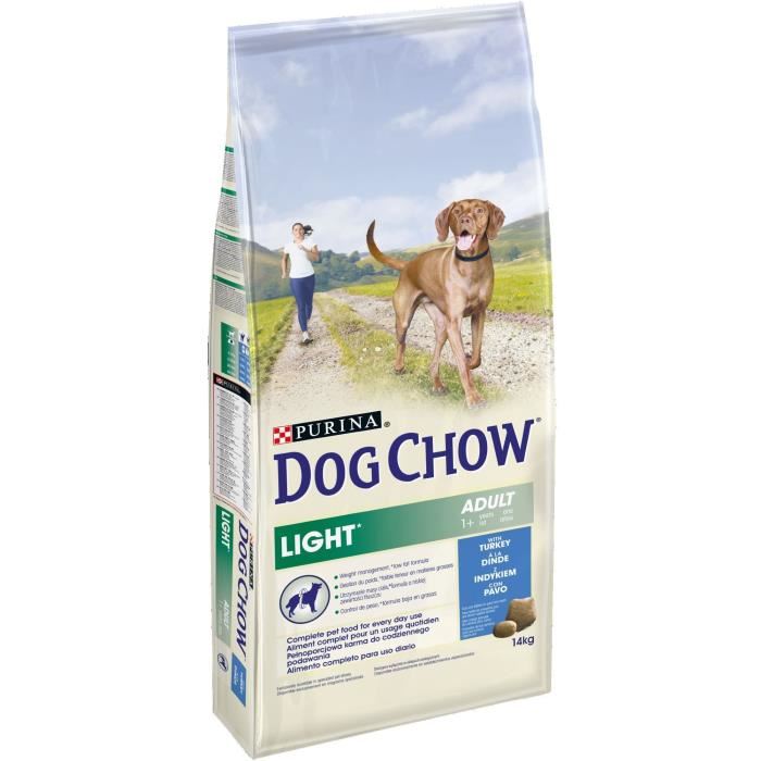 Dog Chow Chien Light Avec De La Dinde - 14 Kg - Croquettes Pour Chien Adulte