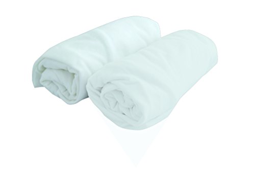 Drap Housse Bebe Domiva Jersey Blanc 60 X 120 Cm Lot De 2