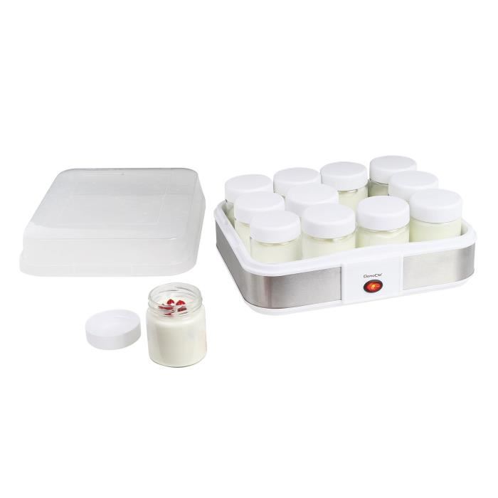 Yaourtiere Fromagere Livoo - 12 Pots - Bac Avec Egouttoir Pour Fromage Blanc