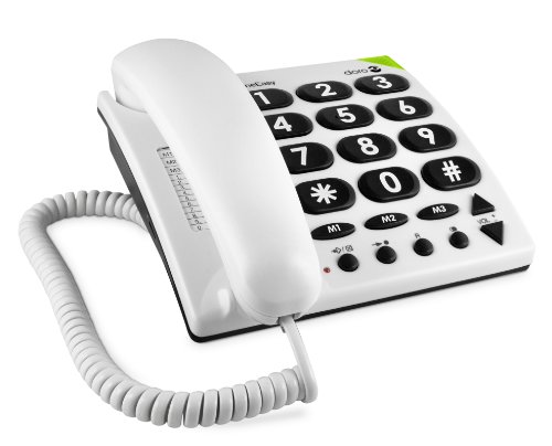 Doro Phoneeasy 311c Telephone Filaire Blanc Grosses Touches Senior Aide Auditive