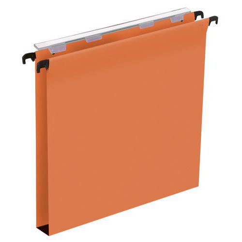 l oblique az 100 dossiers Kraft 220g 1er prix fond 30 mm pour tiroirs coloris orange