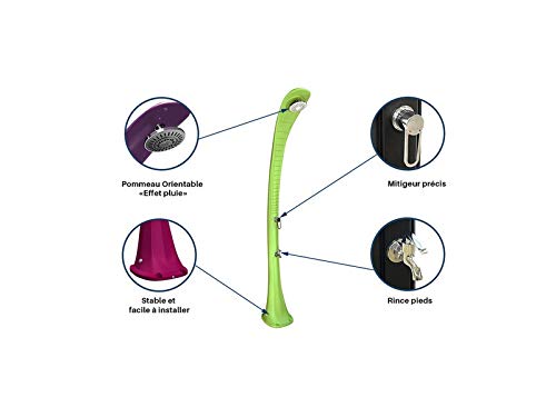 Douche Solaire Cobra 32l Avec Rince Pieds Formidra Polyethylene Hd Anthracite