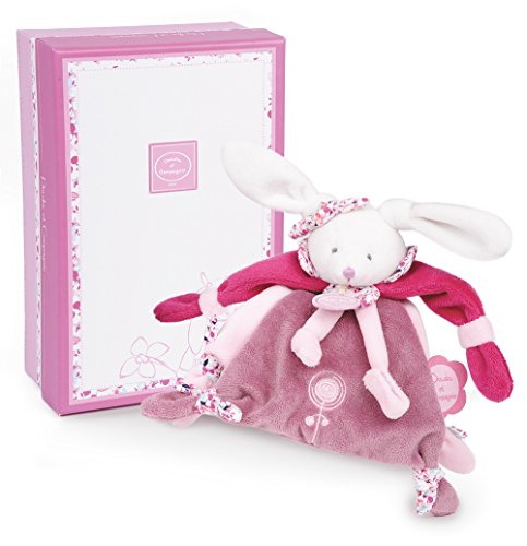 doudou et compagnie Attache tetine velcro Cerise le Lapin