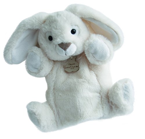 Marionnette Lapin - Douce Et Soyeuse - Ideale Pour Partager Des Histoires - Lavable A 30° - Noir