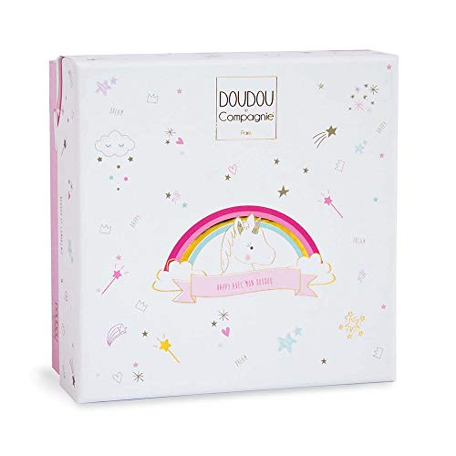 Doudou et Compagnie doudou Doudou et Compagnie Lucie Licorne Plat Arc en Ciel DC3312