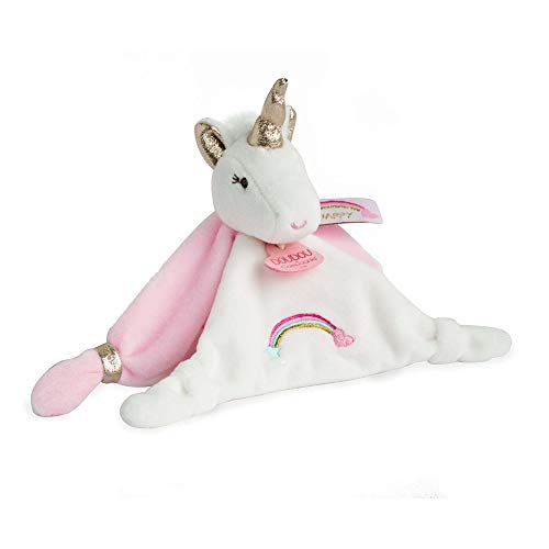 Doudou Licorne Doudou Et Compagnie - Lucie La Licorne - Matieres Douces Et Touches De Glitter Or