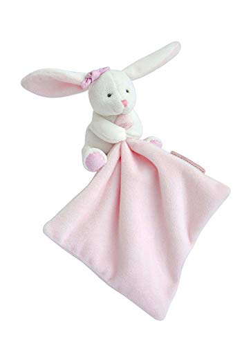 Doudou Lapin Mouchoir - Doudou Et Compagnie - Rose - Fille - Naissance - Peluche 10cm - Boîte Fleur