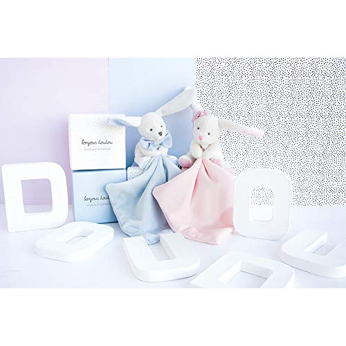 Doudou Lapin Mouchoir - Doudou Et Compagnie - Rose - Fille - Naissance - Peluche 10cm - Boîte Fleur