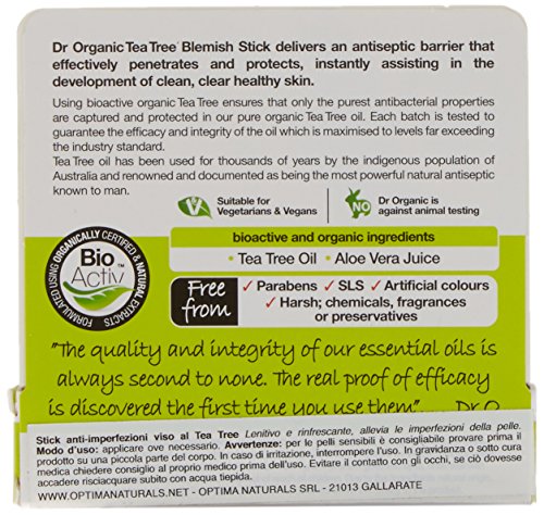 Dr. Organic Drc09039 - Commutateur Kvm -  Roll-on Anti-boutons Au Tea Tree Bio 8 Ml