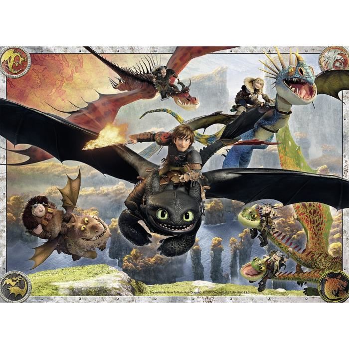 Puzzle Ravensburger - Dragons - 150 Pieces - Dessins Animes Et Bd
