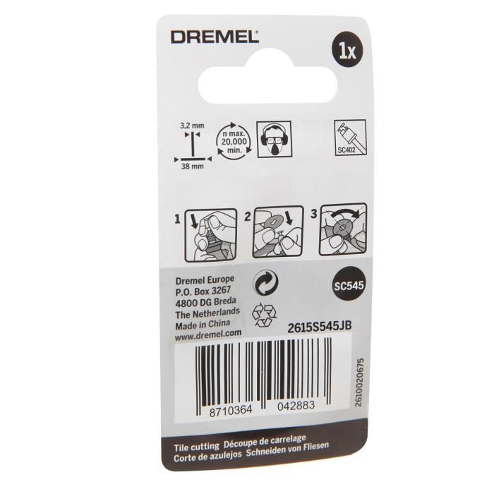 Disque Diamant A Tronconner Dremel S545 O 38mm Decoupe De Faienceporcelaineceramique