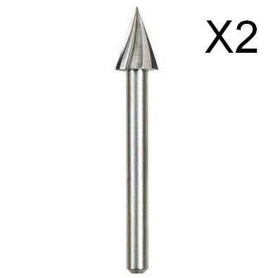 Fraises Haute Vitesse Dremel Lot De 2 Acier A 64mm Sculpter Et Graver