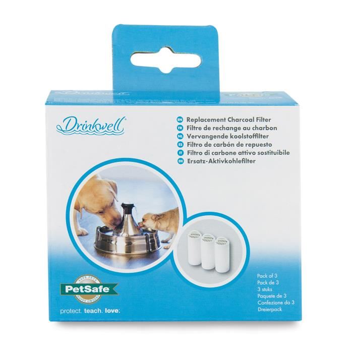Filtre Au Charbon - Petsafe - Drinkwell 360 - Lot De 3 - Pour Animaux - Élimine Odeurs Et Gouts