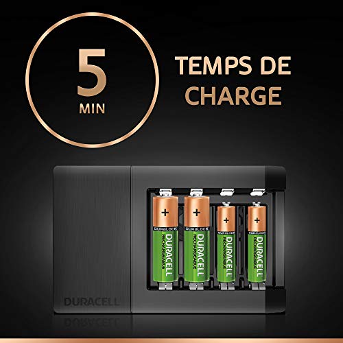 Duracell Chargeur Ultra Rapide & 4 Piles Aa (cef15eu)