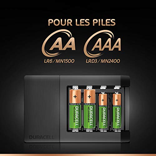 Duracell Chargeur Ultra Rapide & 4 Piles Aa (cef15eu)