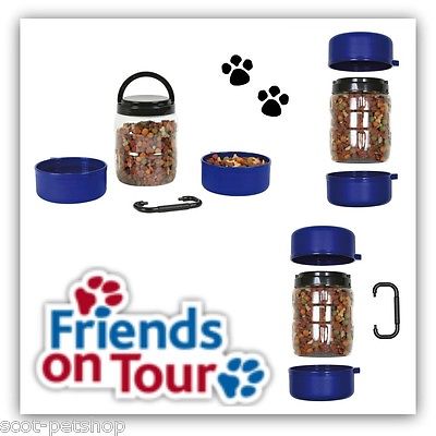 Trixie Set De Voyage Avec 2 Ecuelles A Croquettes De 0.75 L Et 1 Boîte De 2 L Pour Chien