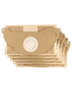 Sachet Filtre Papier A Deux Epaisseurs Pour Karcher Wd2200 / A2003 / 2004 / 2054me - Paquet De 5 Pieces