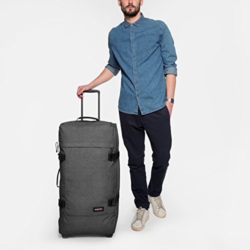 Sac De Voyage Eastpak Tranverz L Noir Denim 100 Polyester Grand Format