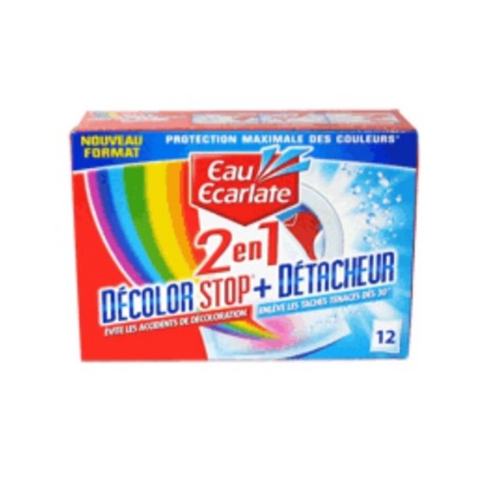 EAU ECARLATE Decolor stop + detacheur 2 en 1 - 12 sachets