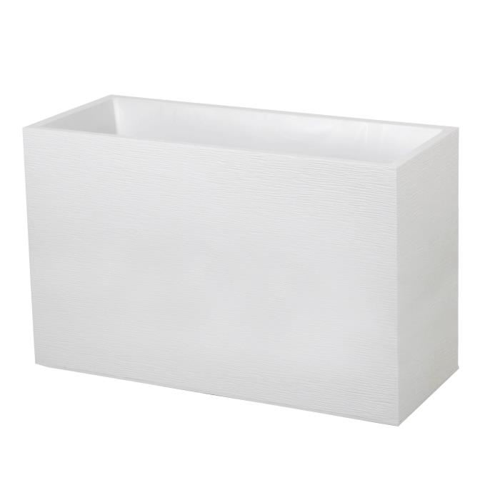 Jardiniere Muret Eda Graphit 116 L 995 X 395 X H 60 Cm Blanc Ceruse