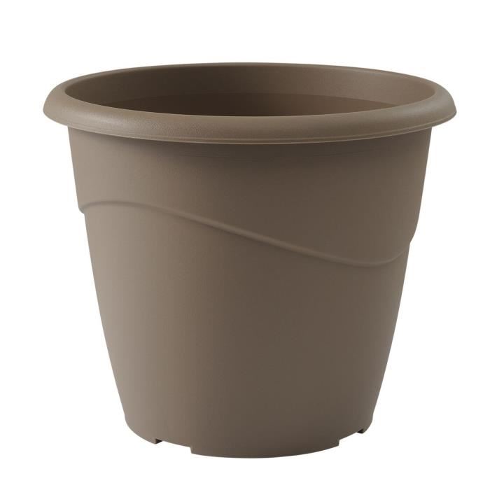 EDA Pot de fleur rond non perce Marina O 30 x H 255 cm 10 L Taupe