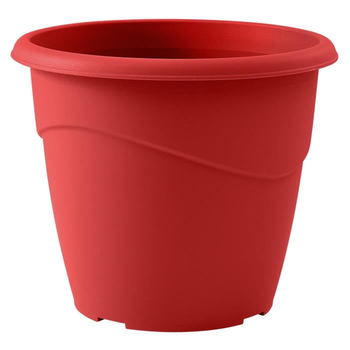 EDA Pot de fleur rond non perce Marina O 30 x H 255 cm 10 L Rouge rubis