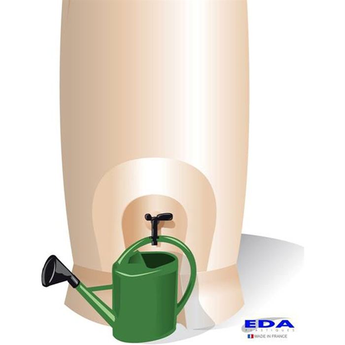 Eda Recuperateur D'eau Recup'o + 1 Kit Collecteur 107x80x181cm - Contenance 1000l - Beige