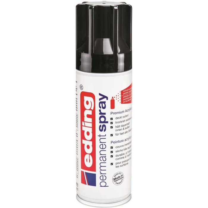 Edding Spray Acrylique E5200 - 200 Ml - Noir Profond