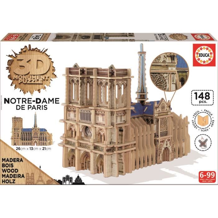Educa Puzzle 3d En Bois Notre Dame De Paris
