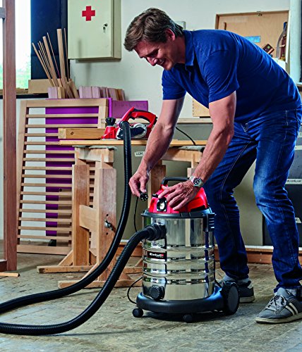 Einhell Aspirateur Eaux Et Poussieres Tc-vc 1930 Sa (1500 W Cuve 30l Prise Synchro Oep Livre Avec Accessoires)