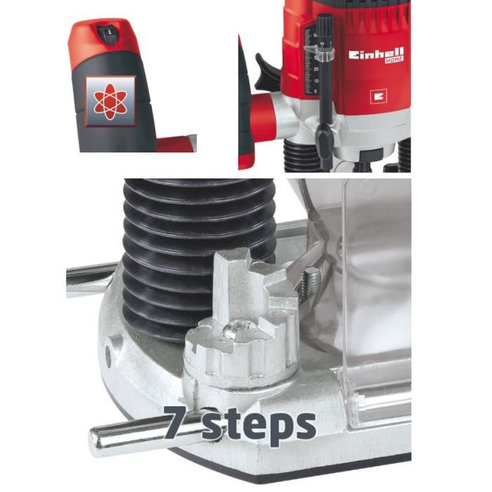 Einhell Defonceuse Tc-ro 1155 E (1100 W Regime 11000-30000 Trs/min Hauteur De Levee : 55 Mm Pince De Serrage :  8 Et  6 Mm)