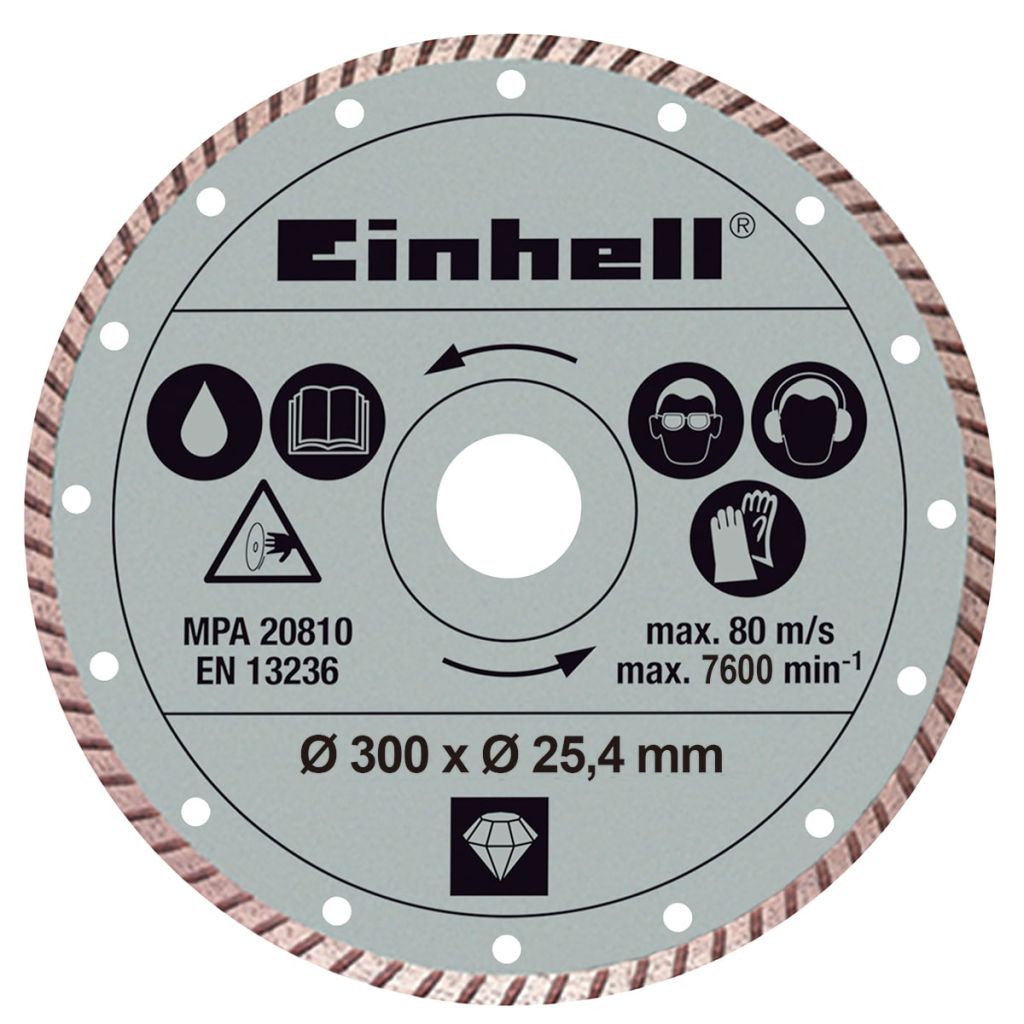 Einhell Herkules New Generation Einhell Disque Diamant Turbo 300 X 254 Mm Pour Decoupeur De Pierres 4301178