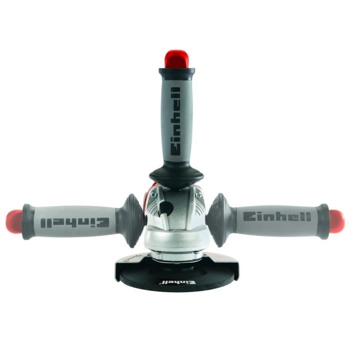 Einhell Meuleuse Dangle 115mm Te-ag 115 (720w Avec Poignee Supplementaire Cle A Bride) Livre Sans Disque De Coupe