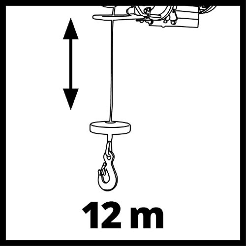 Einhell Palan Electrique Tc Eh 500 1000 W Cable Metallique 12 M 4 Mm Max 500kg