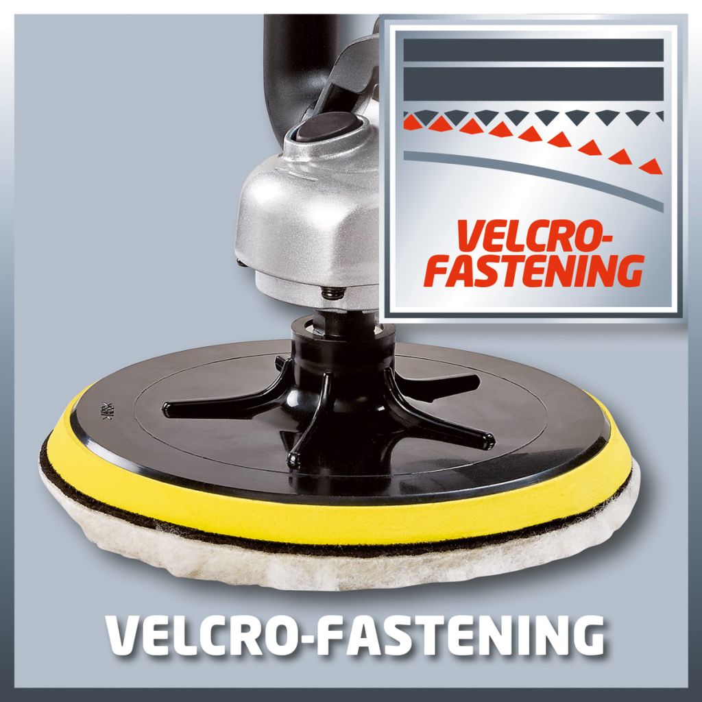 Einhell Polisseuse Dangle Cc Po 11001 E 1100 W Diametre 180mm Livre En Coffret Avec 1 Mousse 2 Bonnets 6 Abrasifs