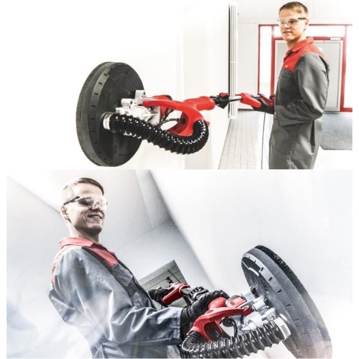 Einhell Ponceuse Girafe Tc-dw 225 (600 W Cable 4m Manche Telescopique 165 Cm) Livre En Coffret Avec 6 Disques 225 Mm