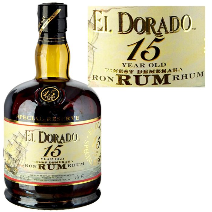 El Dorado 15 Years Old Finest Demerara Rum Special Reserve 43% Vol. 0,7l En Boîte Cadeau
