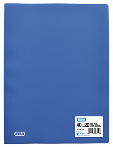 Protege Documents Polypropylene 40 Vues Bleu
