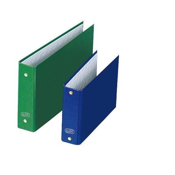 Classeurs a fiches 2 anneaux. Couverture en Balacron avec garde blanche Graphisme dore. Dos 4 cm. Mecanisme 2 anneaux, diametre 25 mm. Ecartement 80 mm Capacite : 100 fiches. Coloris assortis : bleu roy, noir, rouge, vert, parme. Ideal pour classer vos f